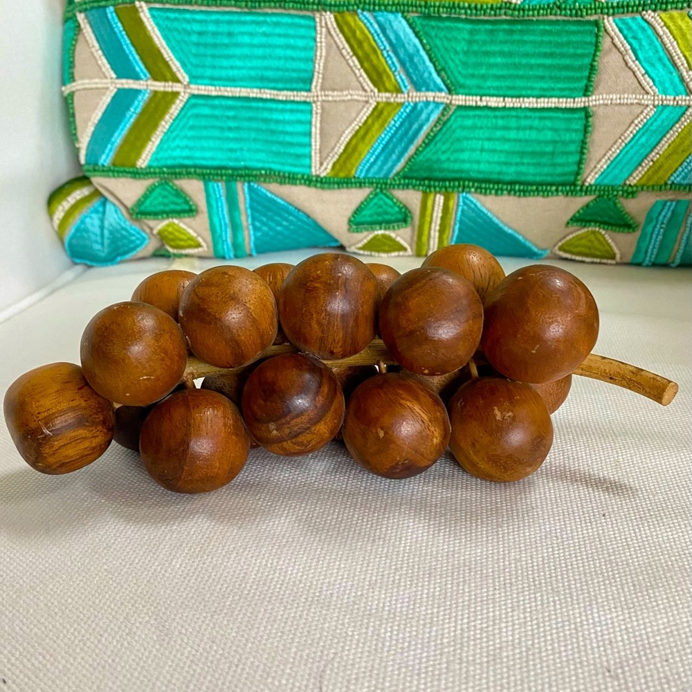 Wood Grape Cluster Mid Century Modern 1960s 1970s